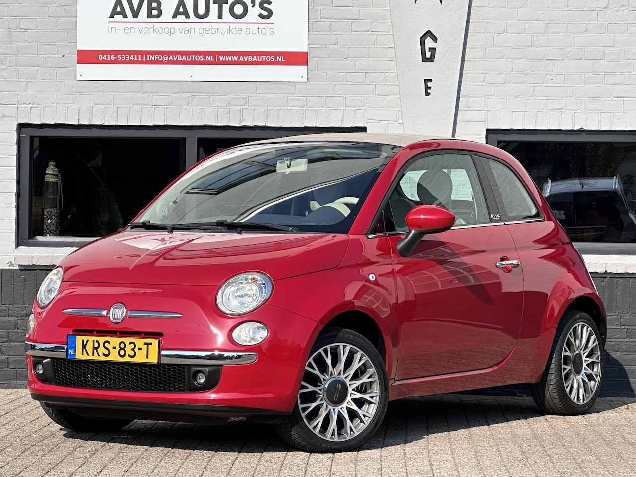Fiat 500 C - 1.2 Lounge Cabrio Airco PDC Half Leder - AutoWereld.nl