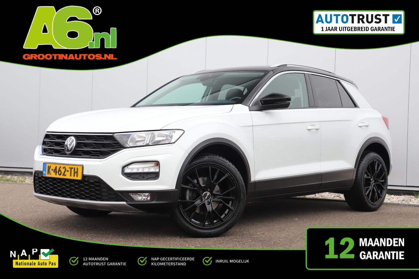 Volkswagen T-Roc - 1.0 TSI Style Business Trekhaak 18 inch Zwarte Velgen Navigatie Carplay Android Airco Adap - AutoWereld.nl
