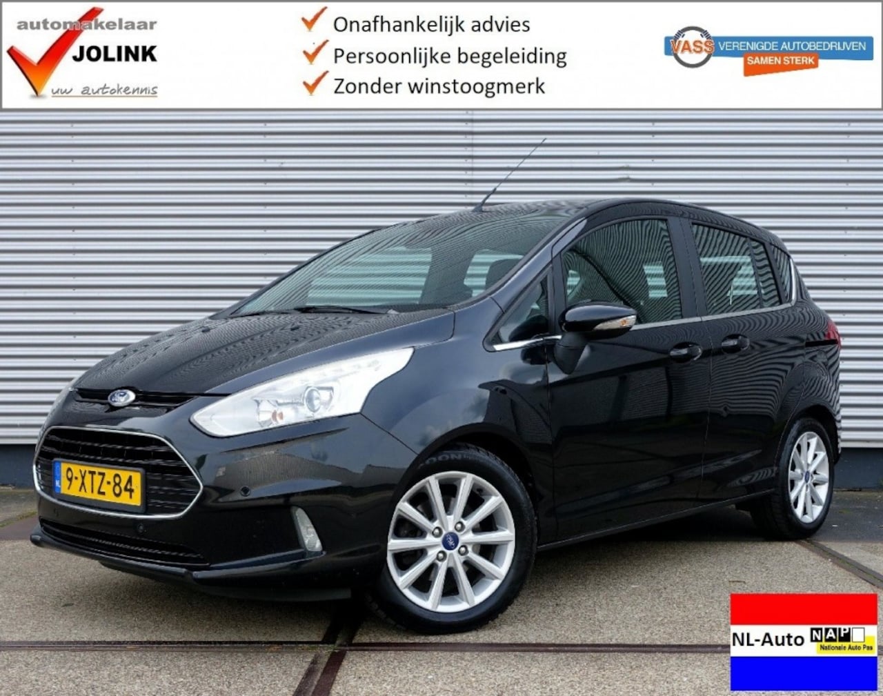 Ford B-Max - 1.0 EcoBoost Titanium I NL-Auto I 100% dealer I Clima I Cruise I Navi I - AutoWereld.nl