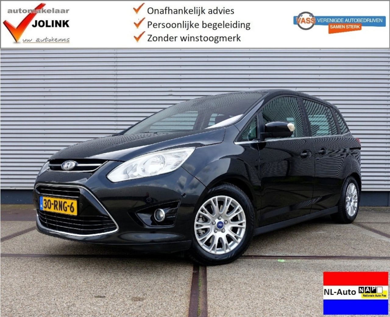 Ford Grand C-Max - 1.6 SCTi Titanium 7-prs I NL-Auto I 100% dealer I 2e eig. I Clima I Cruise I - AutoWereld.nl