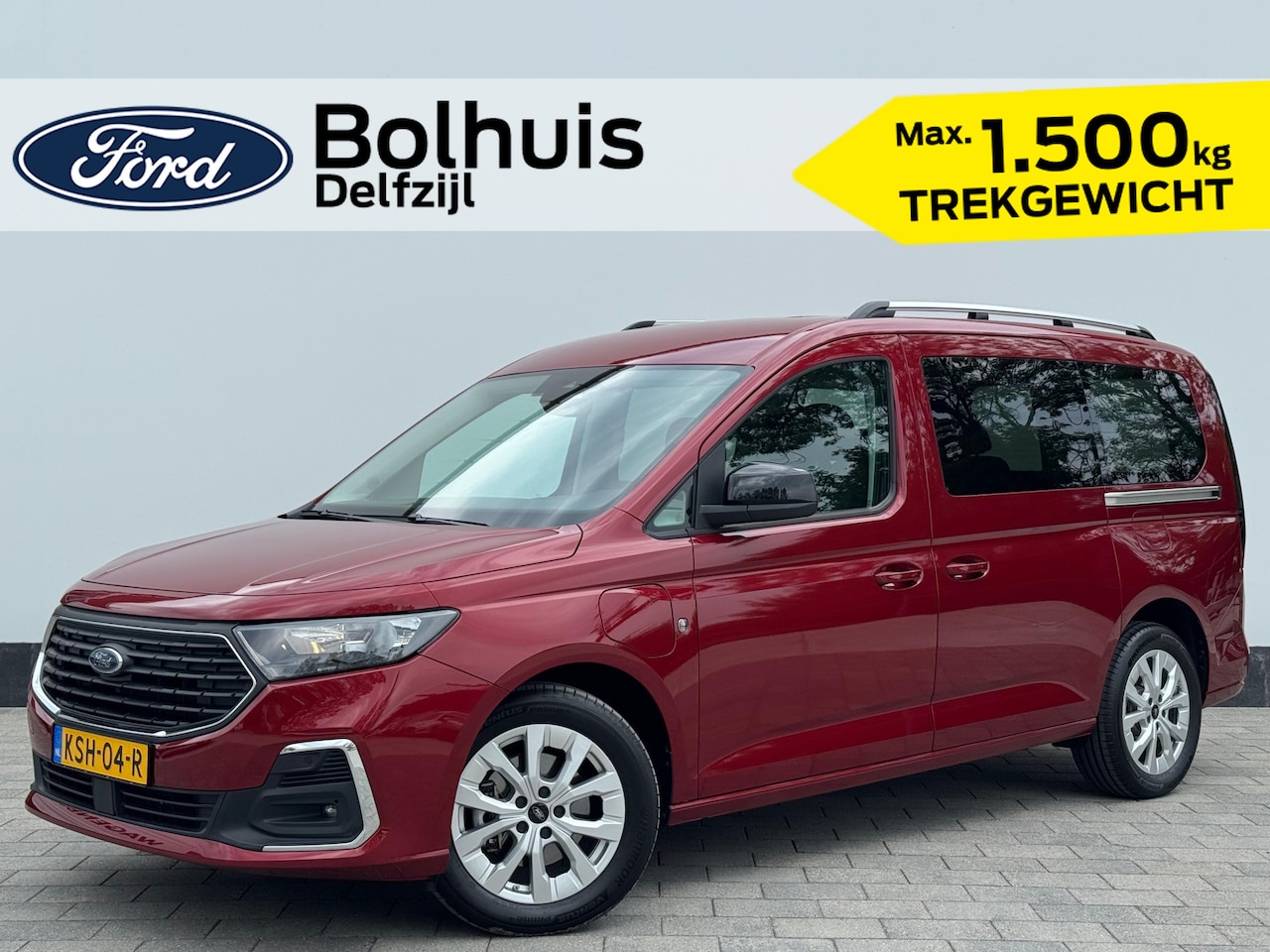 Ford Tourneo Connect - 1.5 PHEV 150pk Titanium | Trekhaak | L2 | Winterpack | Adaptive Cruise | Dodehoek detectie - AutoWereld.nl