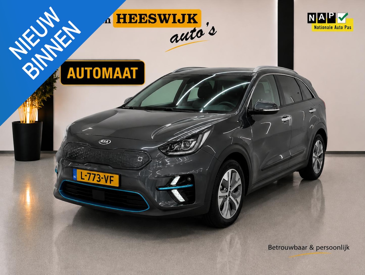 Kia e-Niro - DynamicPlusLine 39 kWh Airconditioning (automatisch) | Open dak | Stoelverwarming | Parkee - AutoWereld.nl