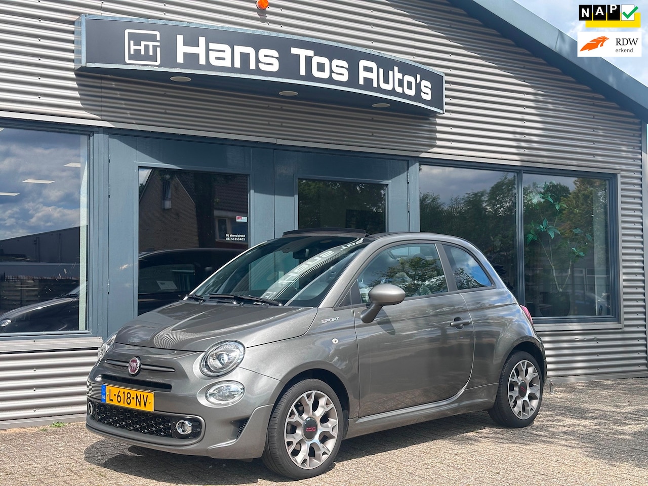 Fiat 500 - 1.0 Hybrid CABRIO SPORT / LEER / CARPLAY / PDC / NL-Auto - AutoWereld.nl