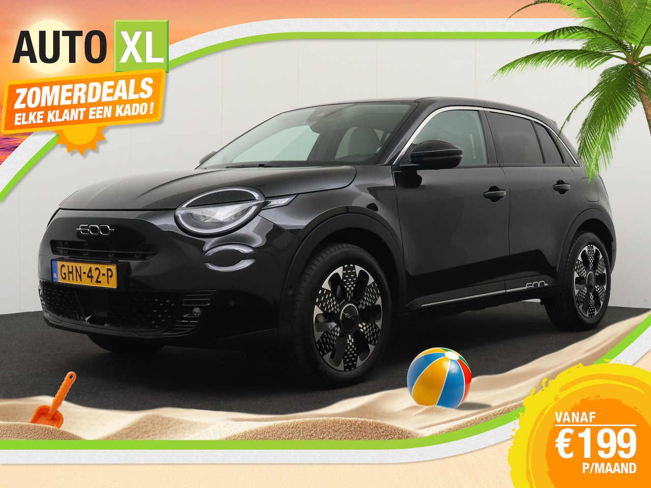 Fiat 600 - 1.2 Aut. Hybrid La Prima Massage Leder Elek.Stoelen Camera Ad.Cruise - AutoWereld.nl