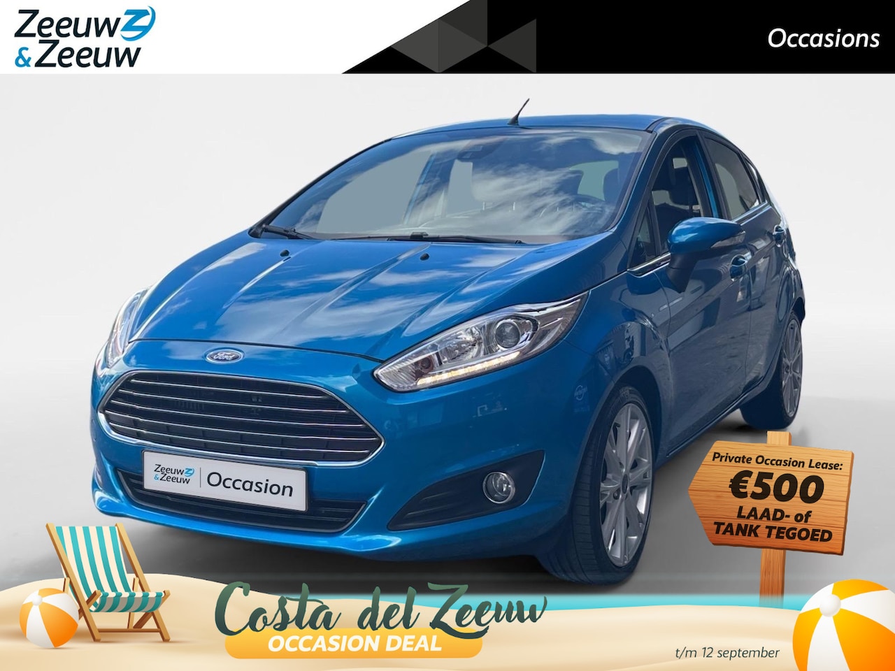 Ford Fiesta - 1.0 EcoBoost Titanium | Stoel / voorruit verwarm. | Achteruitrijcamera | Leder | 12 maande - AutoWereld.nl