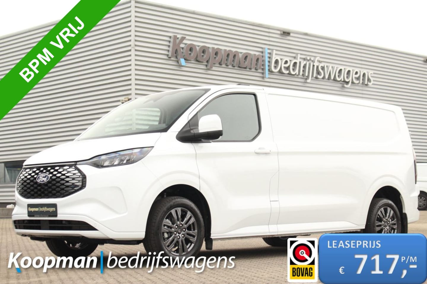 Ford Transit Custom - E-Transit 340 L2H1 Limited | 65kWh | 160kW/218pk | Trekhaak 2300kg | Pro-Power | Camera | - AutoWereld.nl