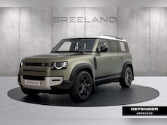 Land Rover Defender 110 - 2.0 P400e 110 HSE | Panoramadak | Elektrische Trekhaak | Matte Pangea Green Satin