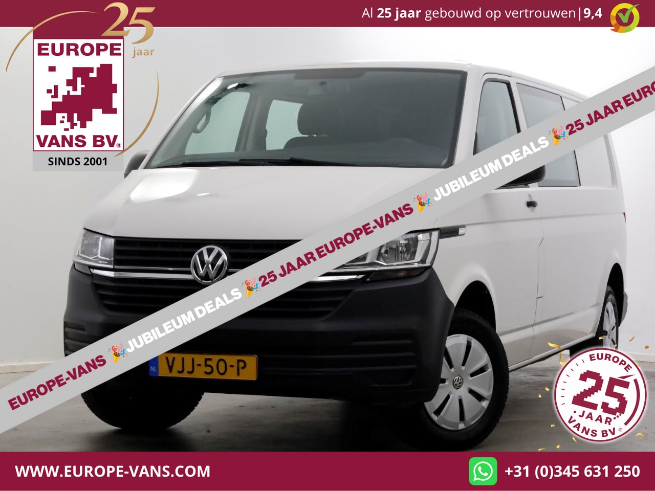 Volkswagen Transporter - T6.1 2.0 TDI 150pk Lang D.C. Airco/Achterklep K8 02-2021 - AutoWereld.nl