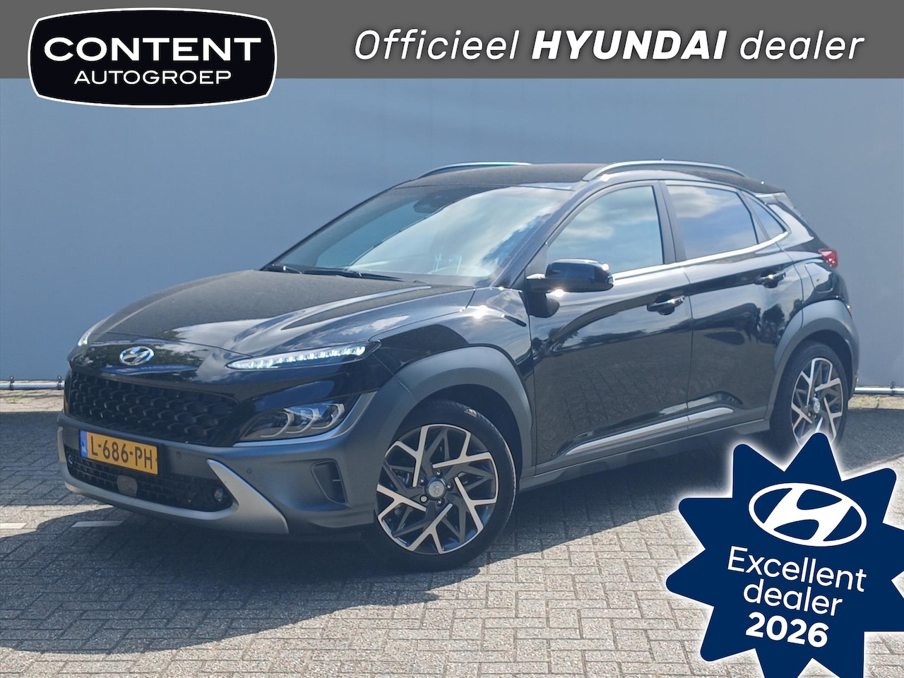 Hyundai Kona - 1.6 GDI HEV 141pk DCT Premium / Trekhaak / Cruise Control / Navi - AutoWereld.nl