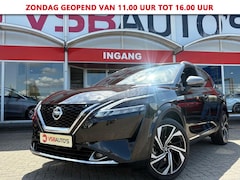 Nissan Qashqai - 1.3 MHEV TEKNA PLUS 158PK AUT. LEER PANO CAMERA NAVI CARPLAY HEAD UP