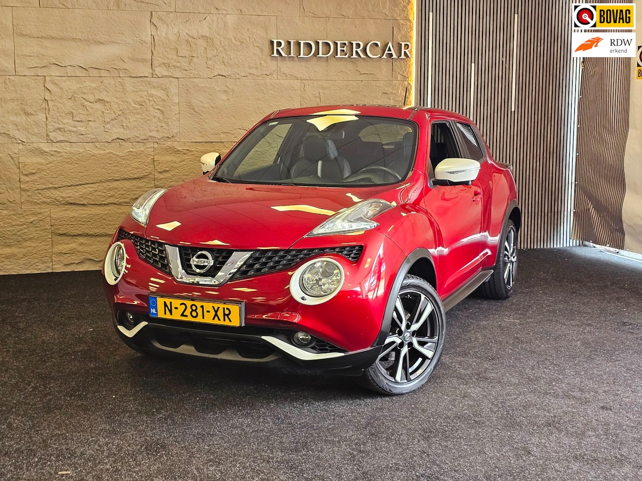 Nissan Juke - 1.2 DIG-T S/S Tekna |1E EIG|Laag KM|CRUISE|NAVI|PANO|STOELVERWARMING|VELG| - AutoWereld.nl