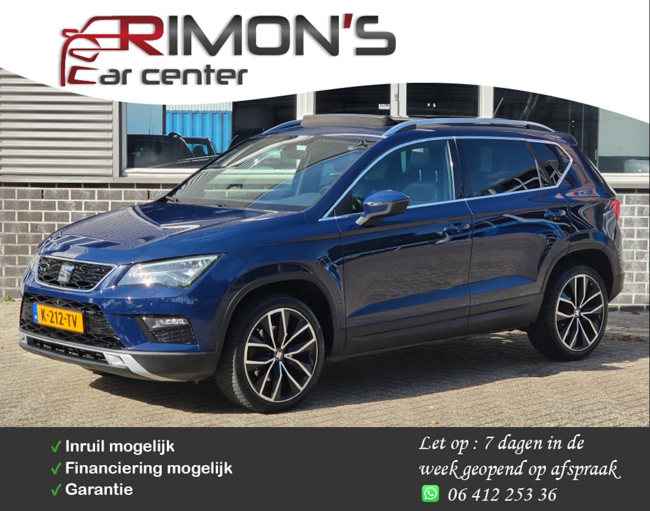 SEAT Ateca - 1.4 EcoTSI Automaat Navi 360 Camera Pano Leder Trekhaak - AutoWereld.nl