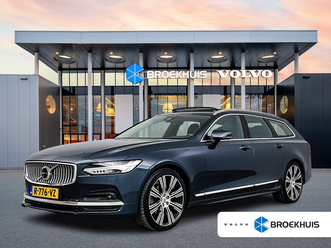 Volvo V90 - B5 Ultimate Bright | 20" | 360 Camera | Head-Up | Harman Kardon | Elektr. verst. Stoelen | - AutoWereld.nl