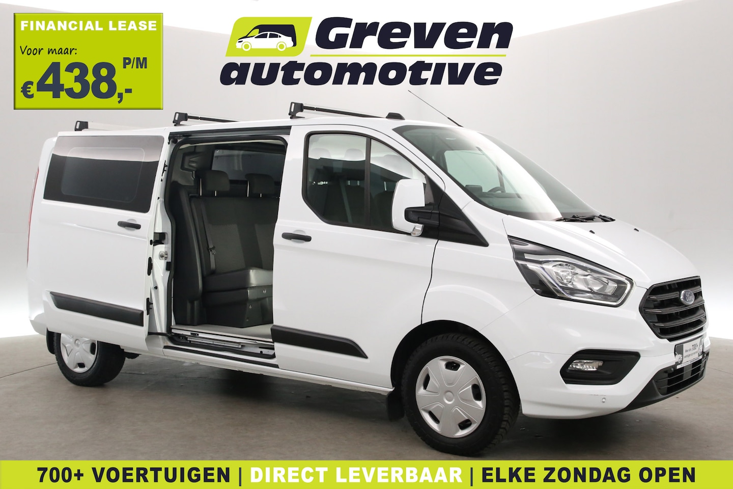 Ford Transit Custom - 2.0 TDCI L2H1 | DC | 6 Zits | Aut. | Airco | Cruise | Camera | Trekhaak | Carplay | 2xSchu - AutoWereld.nl