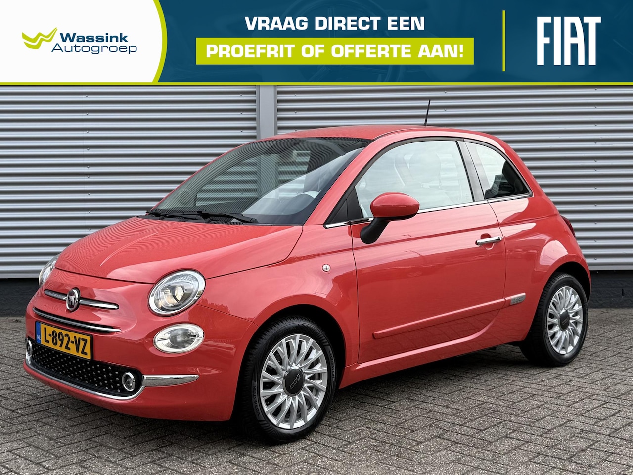 Fiat 500 - 1.2 Lounge | Airco | Sensoren | Cruise Control | Bluetooth | - AutoWereld.nl