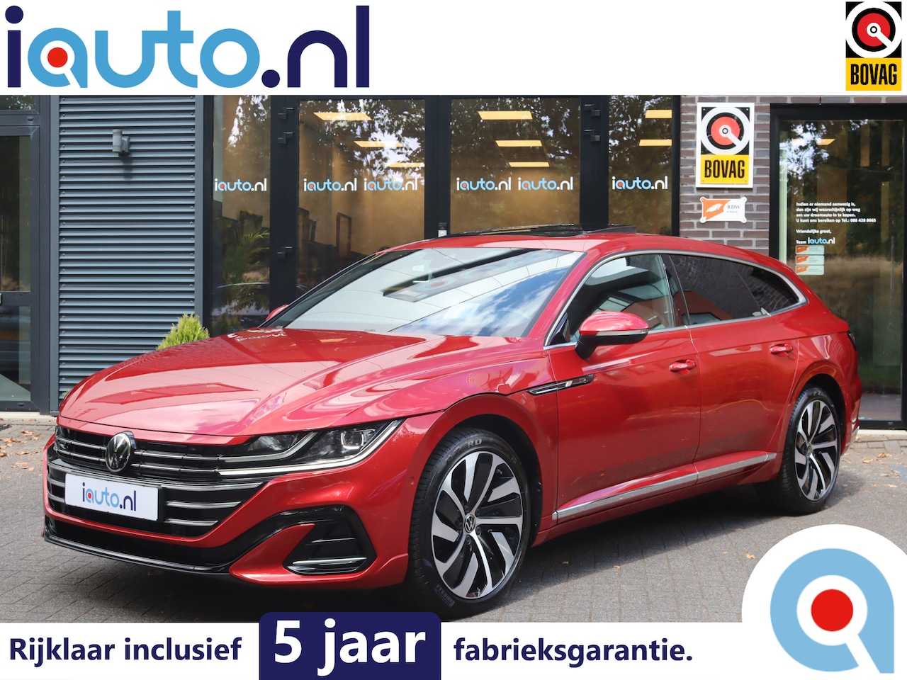 Volkswagen Arteon Shooting Brake - 1.4 TSI eHybrid R-Line Pano/IQ.Light/360/Navi Pro/Head-up/Keyless/Elek. lederen R Sportsto - AutoWereld.nl