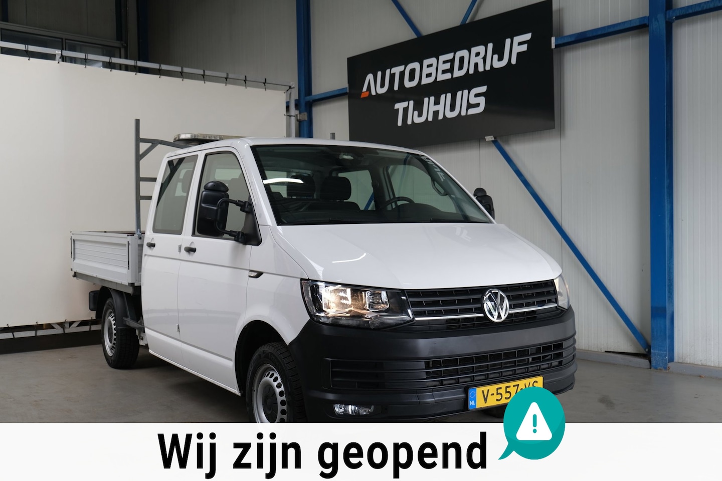 Volkswagen Transporter - 2.0 TDI L2H1 DC Comfortline Pick-up - Airco, Cruise, PDC, Trekhaak. - AutoWereld.nl
