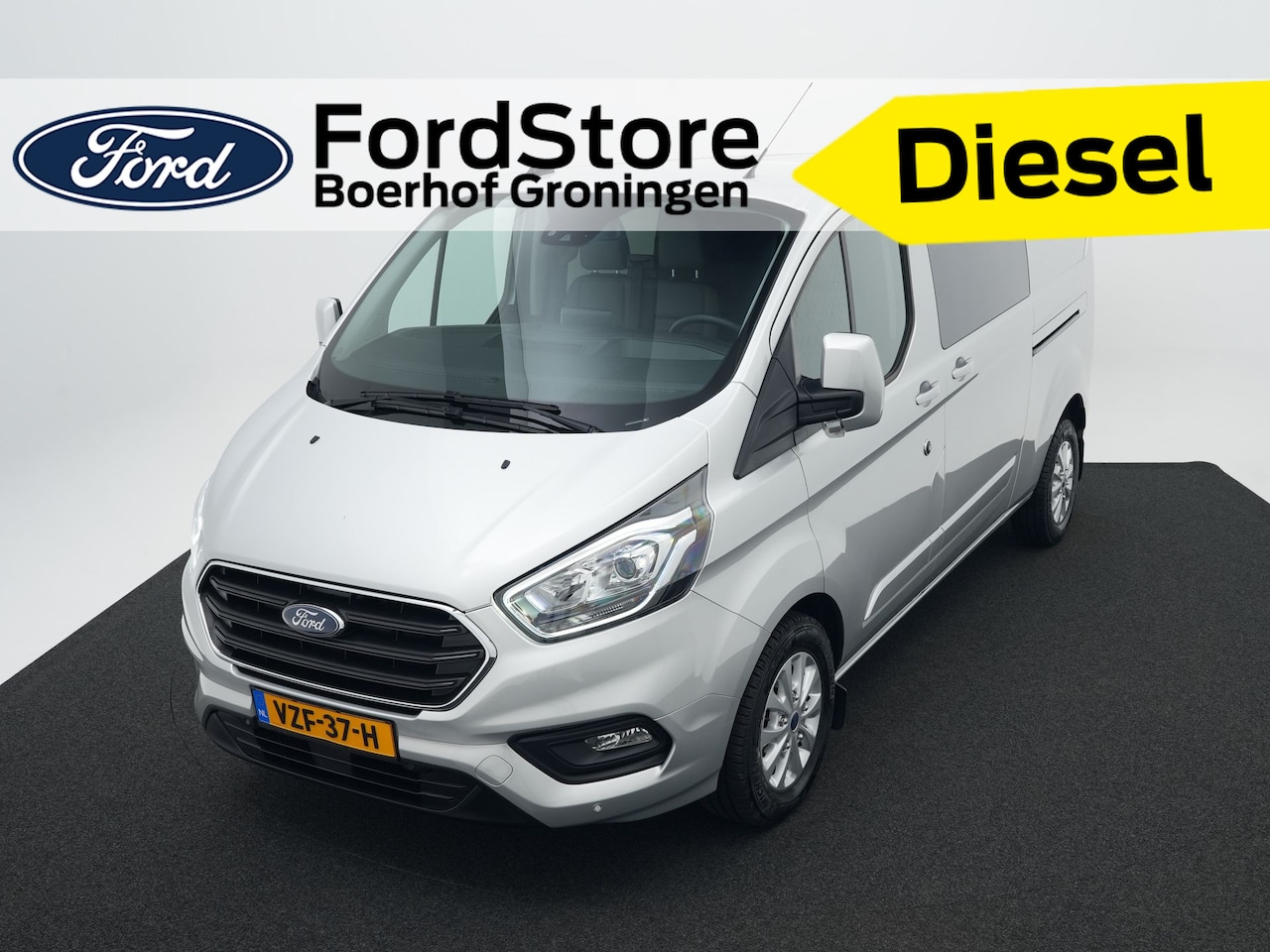 Ford Transit Custom - 320 2.0 TDCI 130pk L2H1 Limited DC | Camera | Leer | El. verst. stoel | Stoelverw. | Voorr - AutoWereld.nl