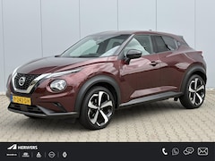Nissan Juke - 1.0 DIG-T N-Design / Leder-stof bekleding / Airco / Stoelverwarming / Cruise control / App