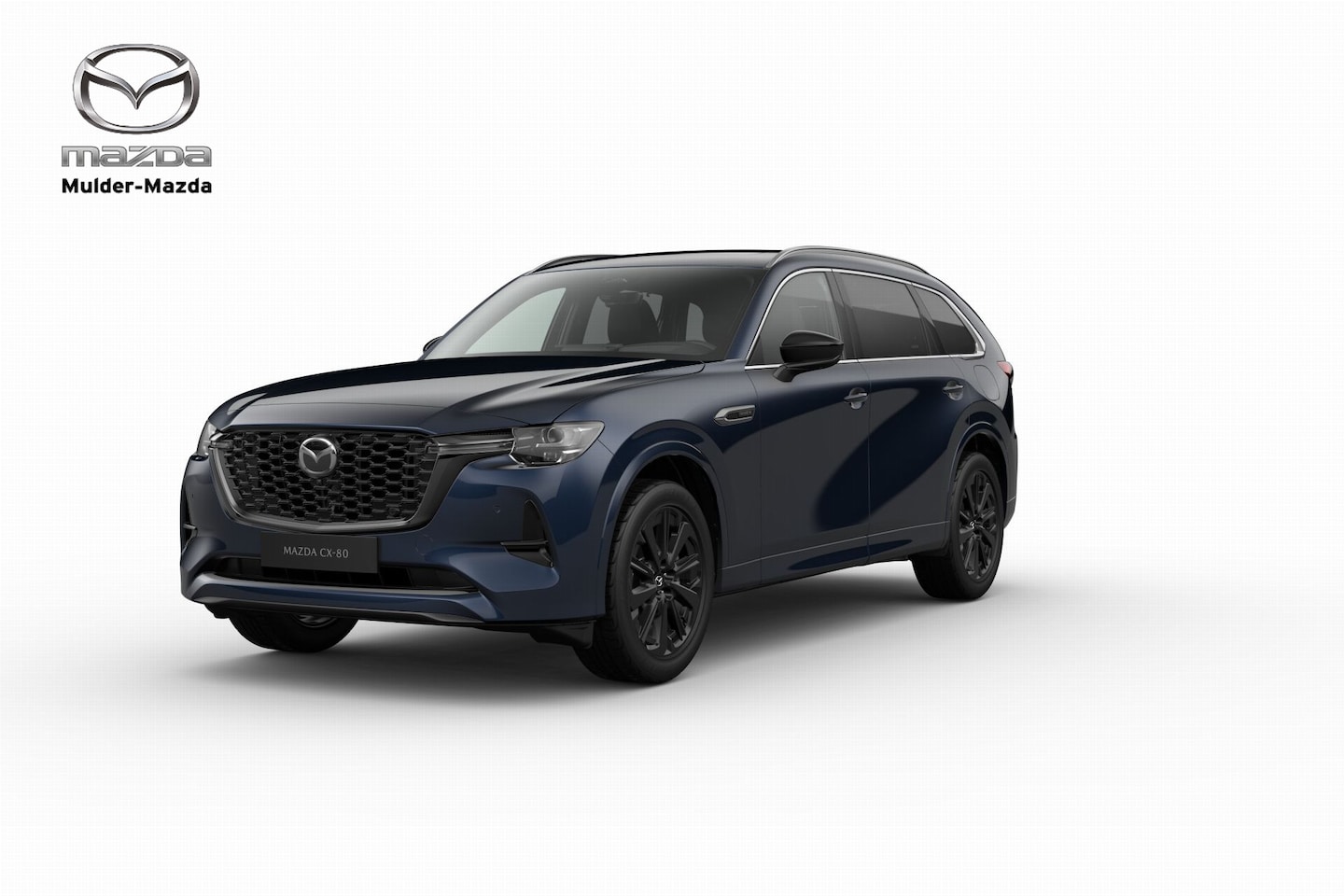 Mazda CX-80 - e-Skyactiv PHEV Homura Plus - Zwart Nappa Leder | 12,3-inch TFT-kleurendisplay met bedieni - AutoWereld.nl