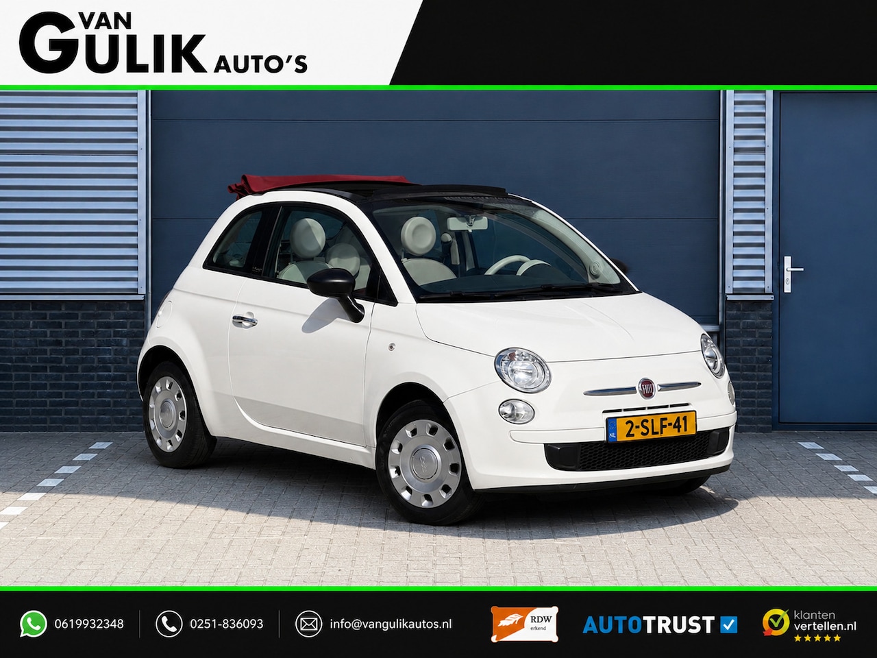 Fiat 500 - 1.2 Lounge | Cabrio | - AutoWereld.nl