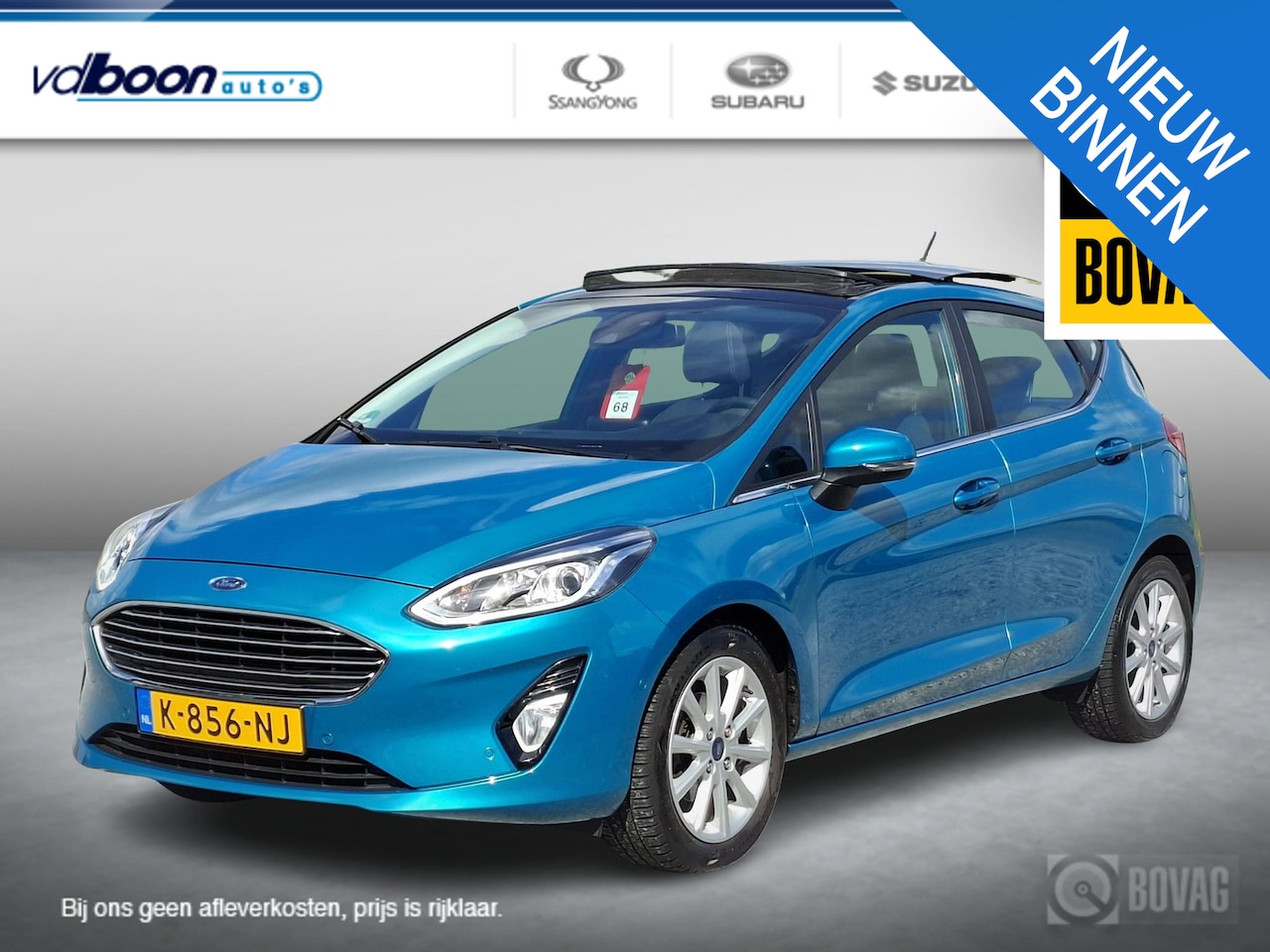 Ford Fiesta - 1.0 EcoBoost Titanium SCHUIFD.| PDC V+A | TREKH | rijklaarprijs !! - AutoWereld.nl