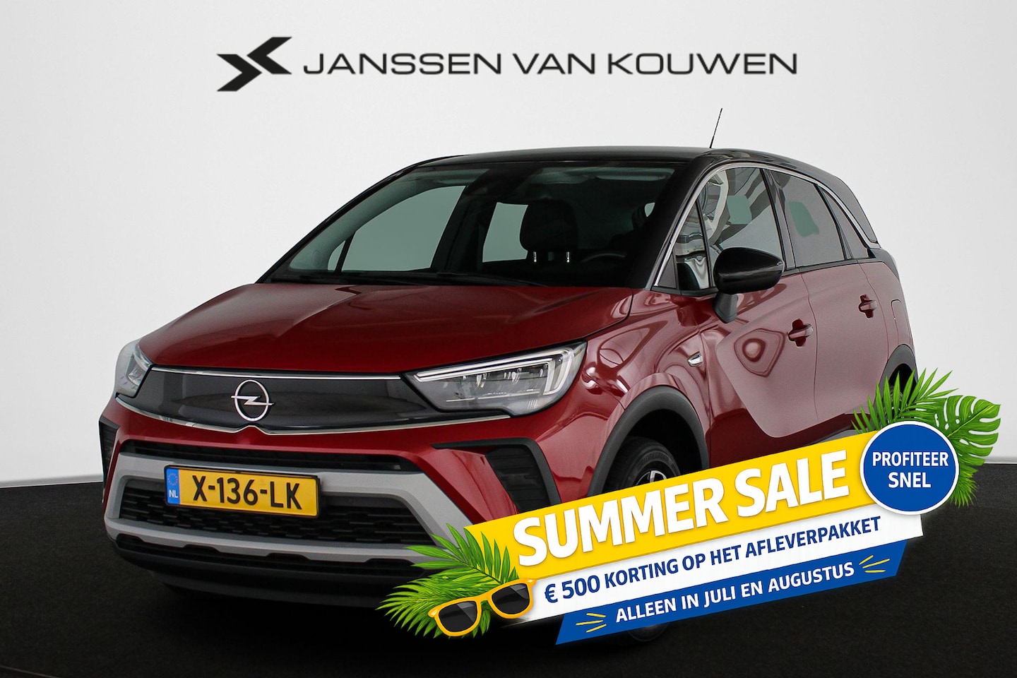 Opel Crossland - 1.2 Turbo Elegance 110PK Camera Apple CarPlay Clima Navigatie - AutoWereld.nl
