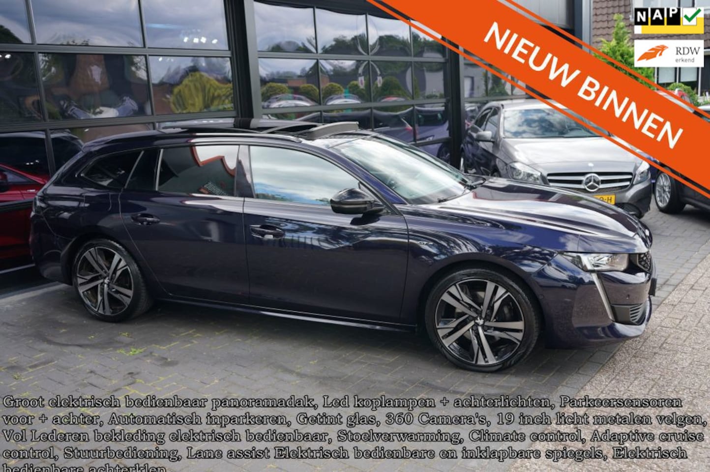 Peugeot 508 SW - 1.6 PureTech GT Line Panodak, Leder, 360 Camera, Clima, Lane assist - AutoWereld.nl