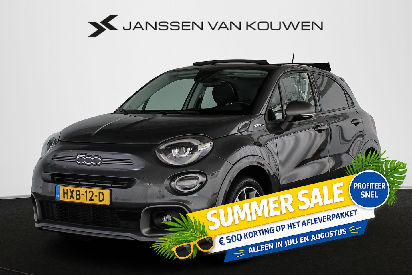 Fiat 500 X - 1.5 Hybrid Sport Cabrio Camera Carplay Keyless - AutoWereld.nl