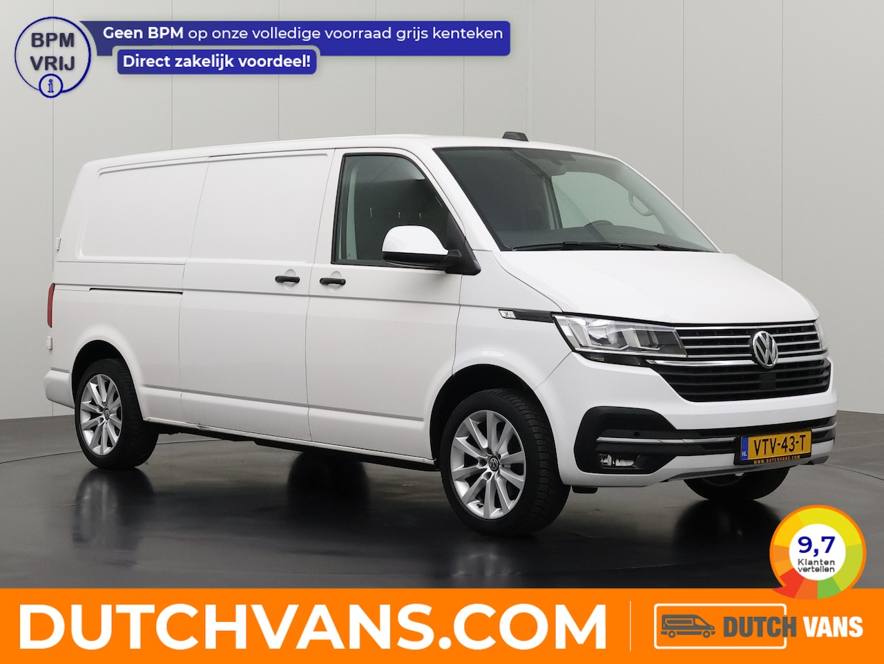 Volkswagen Transporter - 2.0TDI Lang | Imperiaal | Trekhaak | Multimedia | Camera | Airco | 3-Zits | Betimmering - AutoWereld.nl