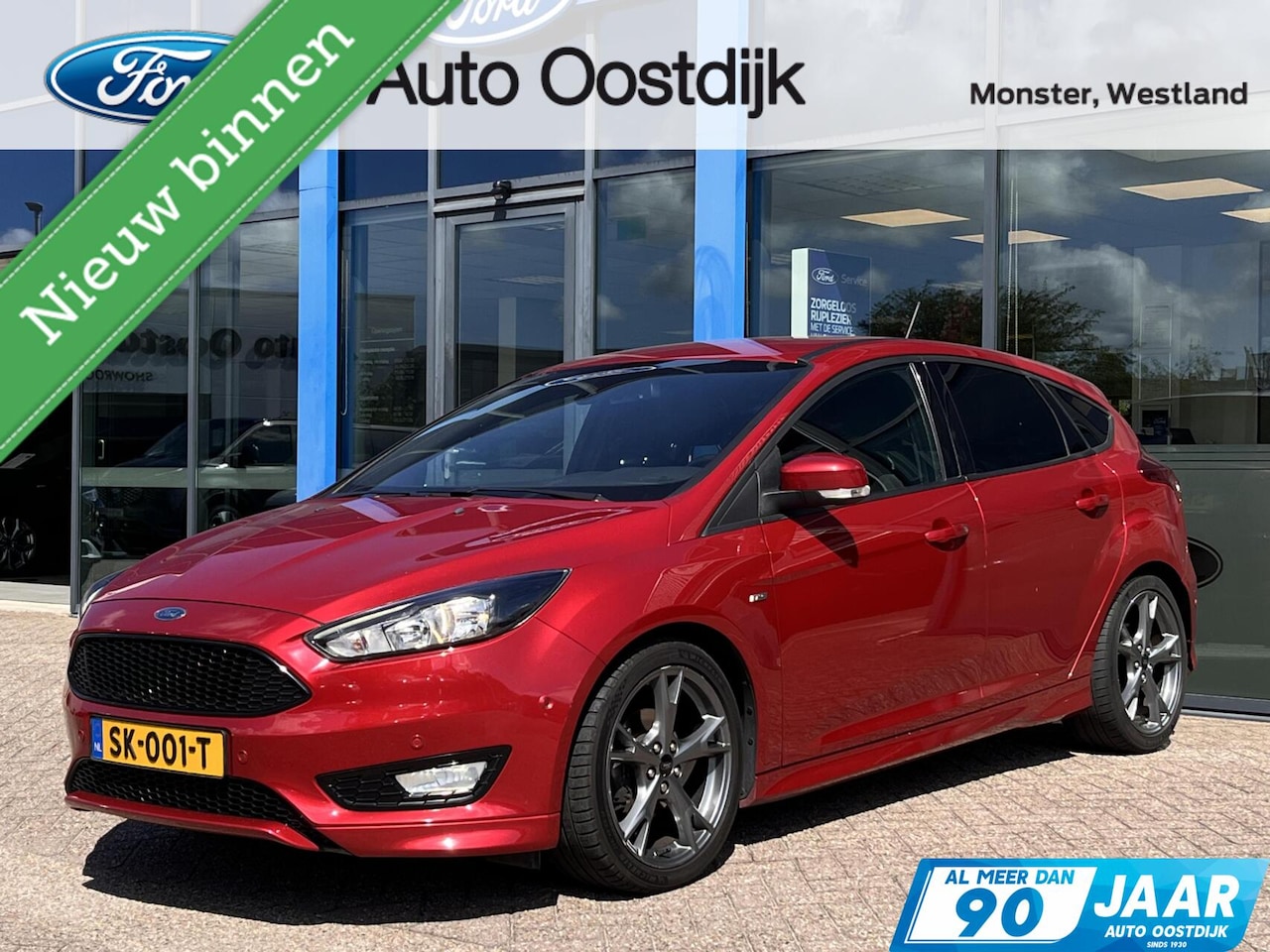 Ford Focus - 1.0 ST-Line 125PK Cruise Navi Carplay Climate Parkeersensoren Parkeer Assistent 18'' Velge - AutoWereld.nl