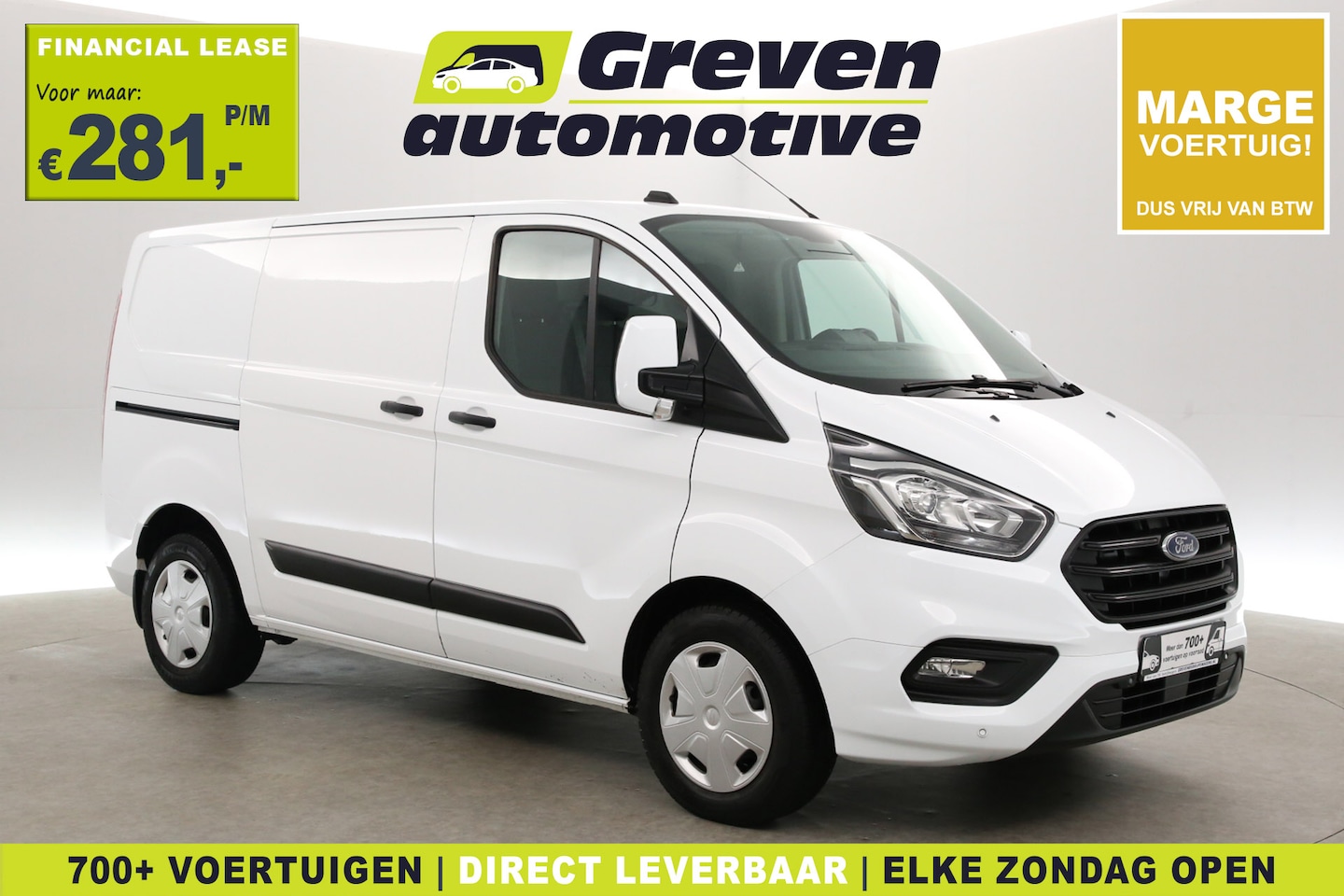 Ford Transit Custom - 2.0 TDCI L1H1 | Airco | Cruise | 3 Zits | LED  | Parkeersens. | Stoelverw. - AutoWereld.nl