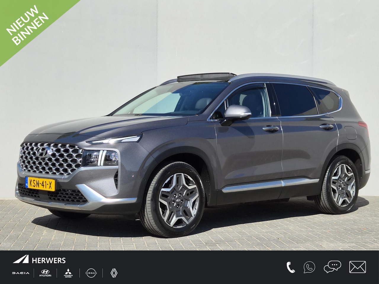 Hyundai Santa Fe - 1.6 T-GDI PHEV Premium Plus Sky / SOH 100% / Dealer onderhouden / Fabrieksgarantie tot 06- - AutoWereld.nl