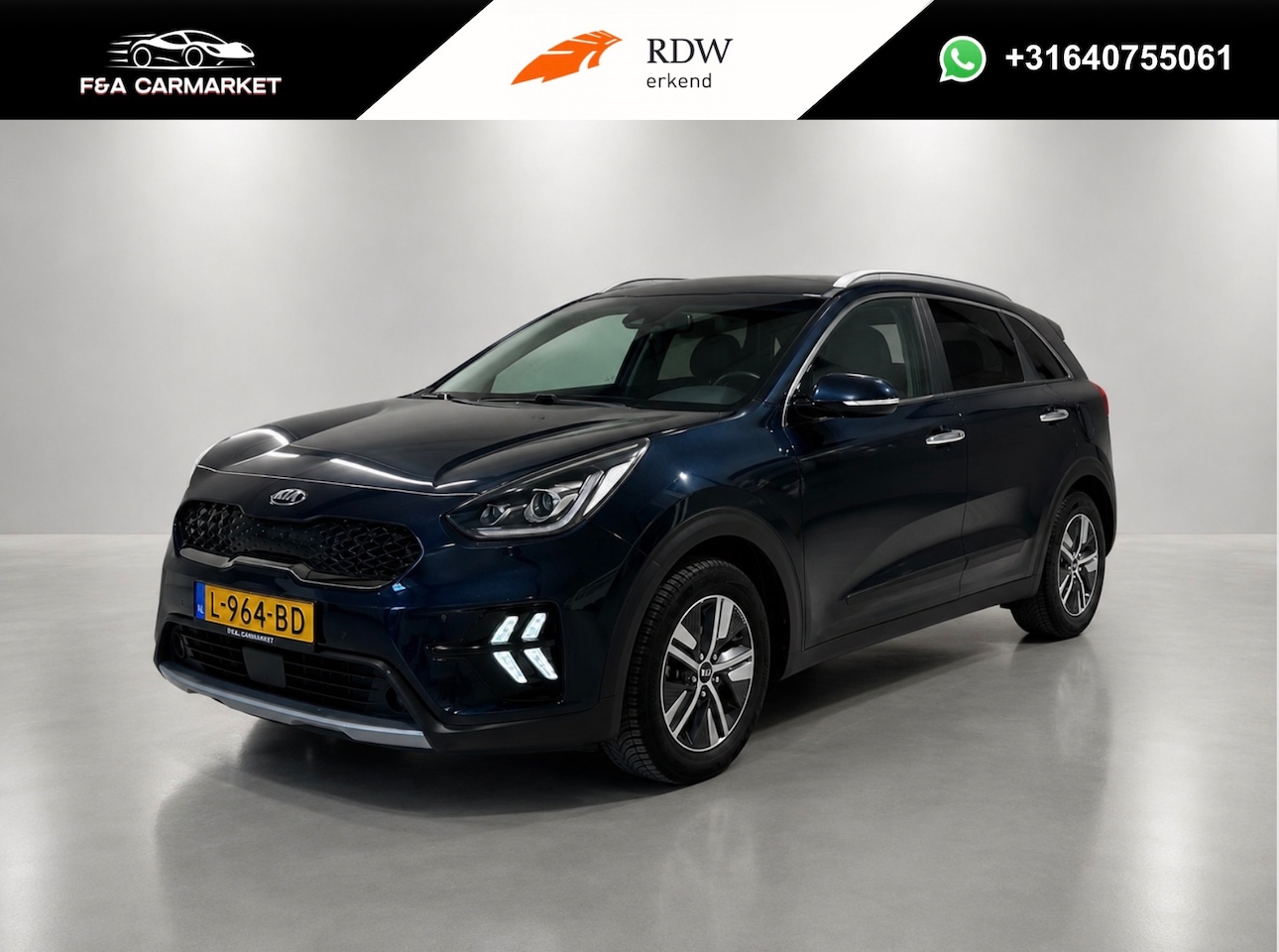 Kia Niro - 1.6 GDi Hybrid DynamicPlusLine NL AUTO - Trekhaak - Stuur/Stoel Verwarming - CarPlay - AutoWereld.nl