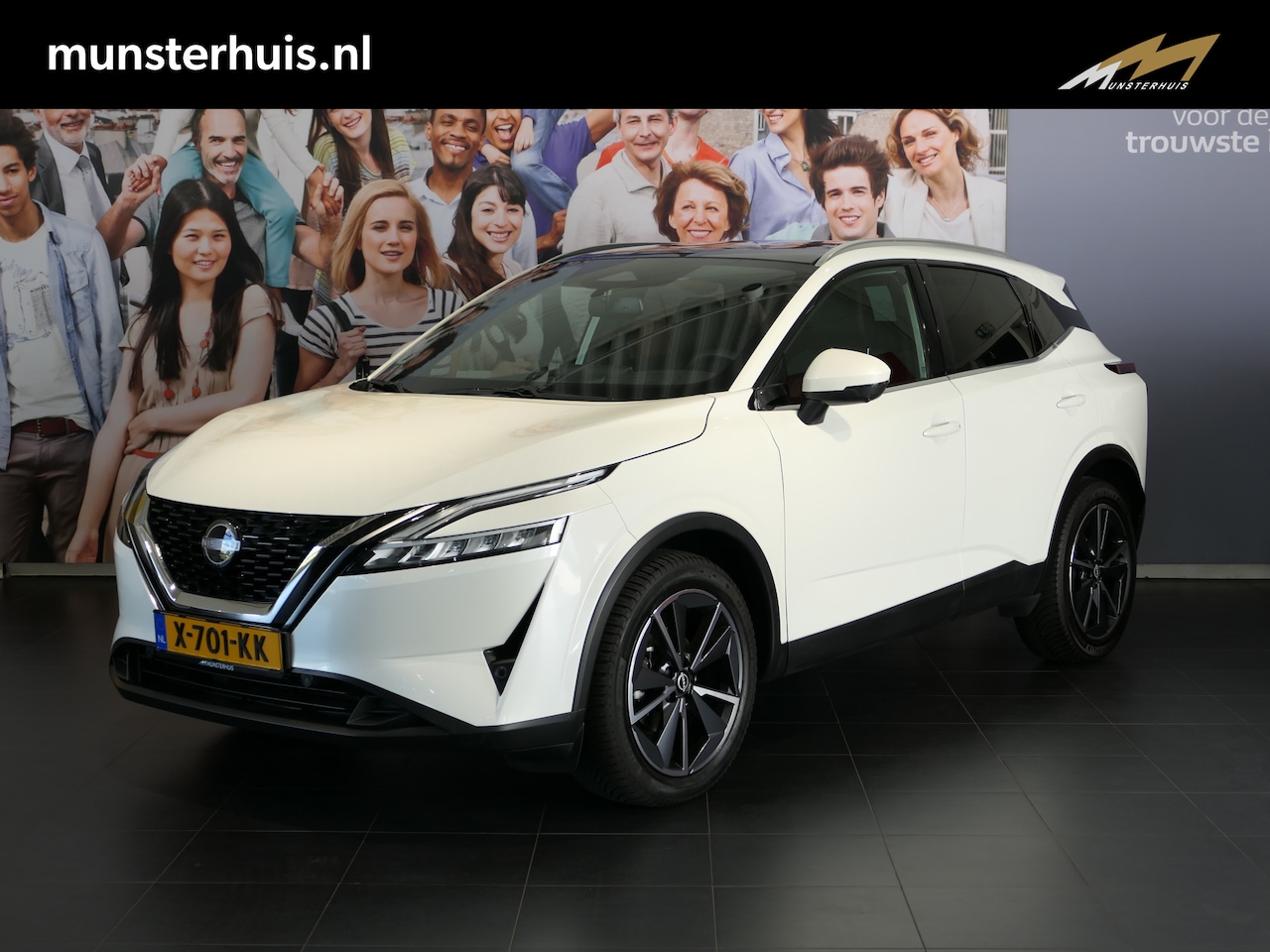 Nissan Qashqai - 1.3 MHEV Xtronic Tekna *1.800kg trekgewicht!* - Panoramadak - Dakrails - Trekhaak - Allsea - AutoWereld.nl