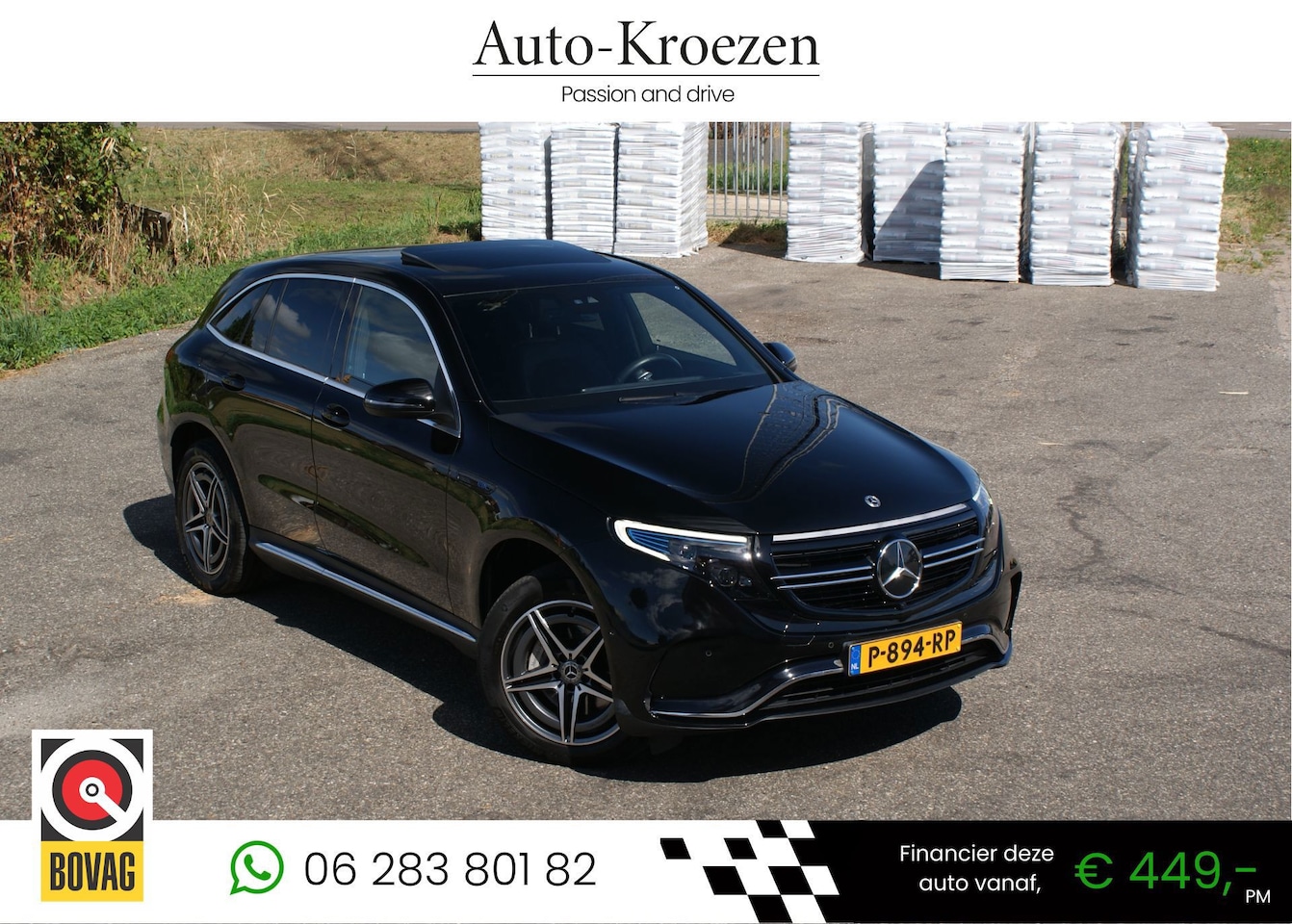 Mercedes-Benz EQC - 400 4MATIC 80 kWh | Schuifdak | Burmester | SOH 96% | Incl BTW | - AutoWereld.nl