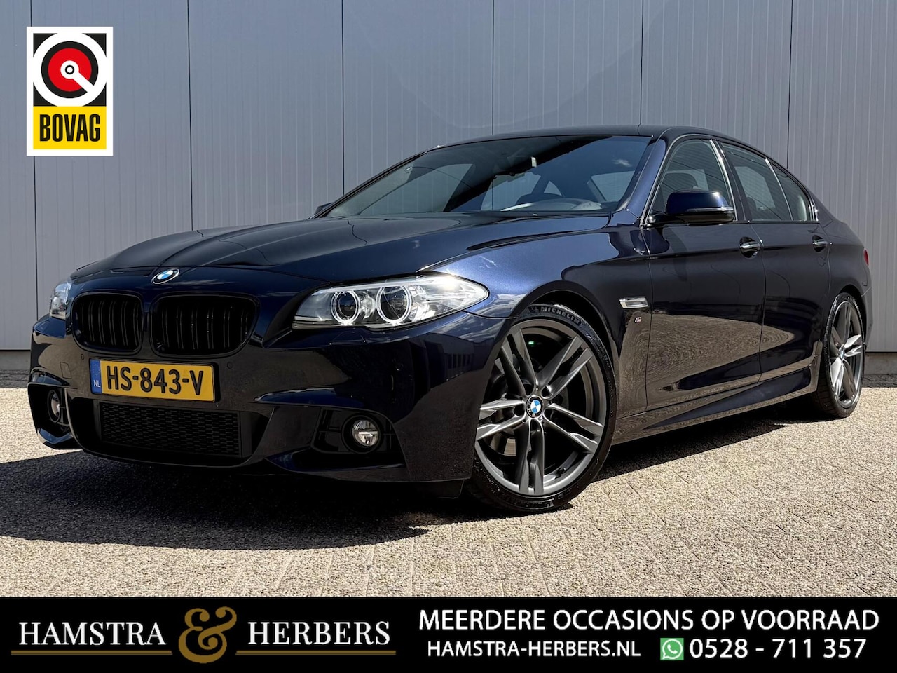 BMW 5-serie - 520i M-Sport pakket, blauw, automaat - AutoWereld.nl