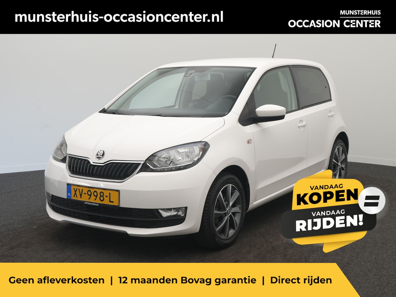Skoda Citigo - 1.0 Greentech Style - RIJKLAARPRIJS - All Seasonbanden - Airco - Bluetooth - Cruise Contro - AutoWereld.nl