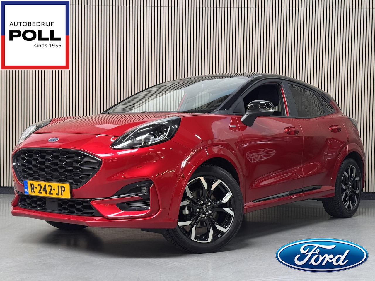 Ford Puma - 125pk Eco Hybrid ST-Line X Half Leer B&O Navi Afn. Trekhaak Zwart Dak 18" LM velgen Dealer - AutoWereld.nl