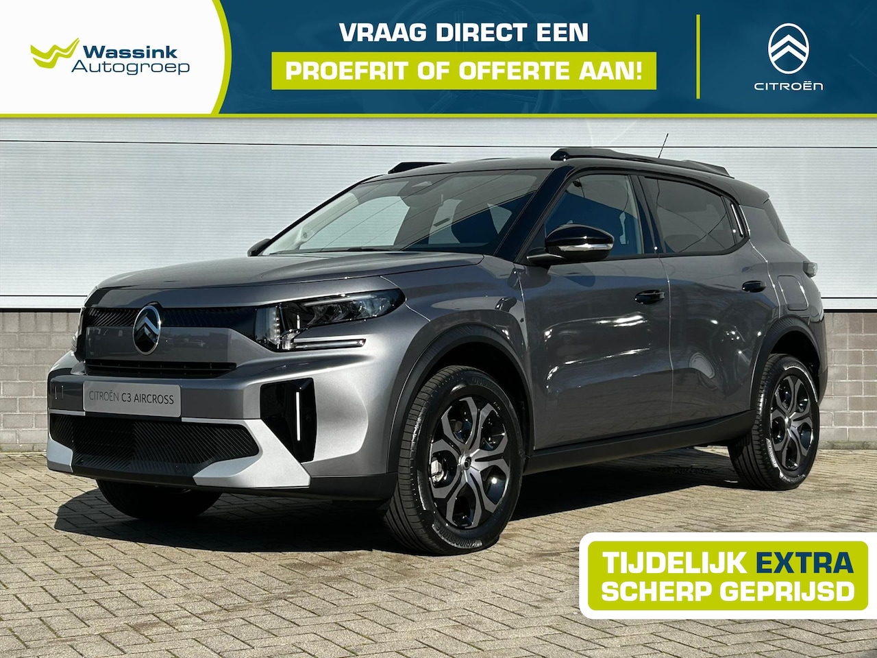 Citroën C3 Aircross - Hybrid 145 pk e-DCS 7 zitter Plus | 3e Zitrij | Climate Control | Apple Carplay/ Android A - AutoWereld.nl