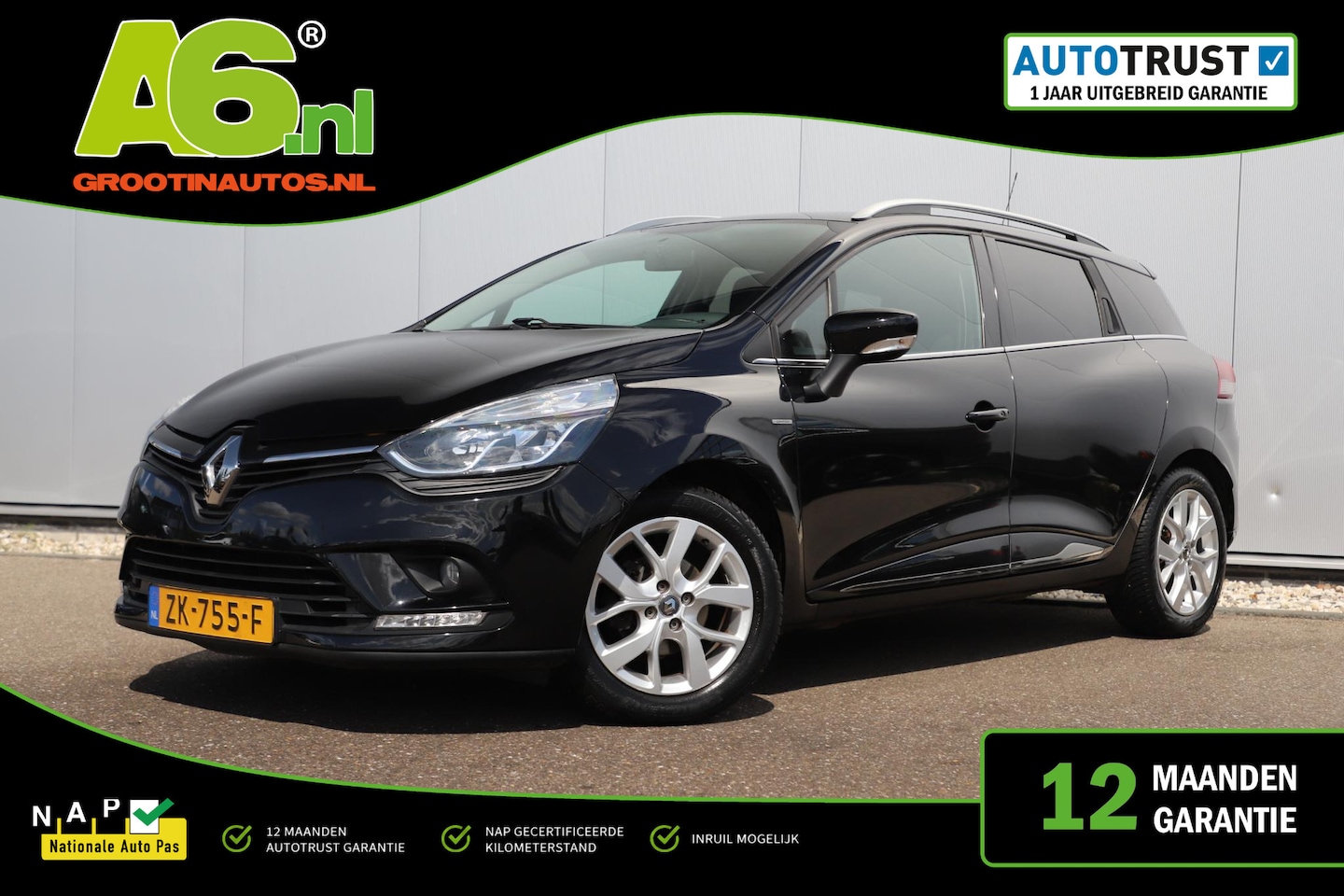 Renault Clio Estate - 0.9 TCe Limited Navigatie Bluetooth Airco Cruise Control Donkere Ramen - AutoWereld.nl