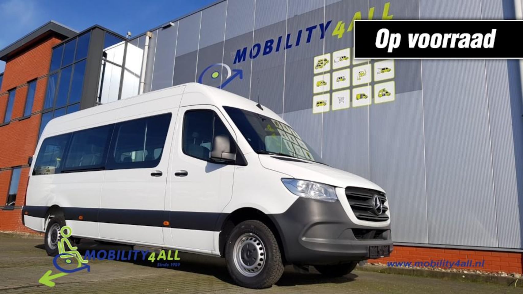 Mercedes-Benz Sprinter - Lange L3  9-persoons rolstoelbus Incl- BPM - AutoWereld.nl