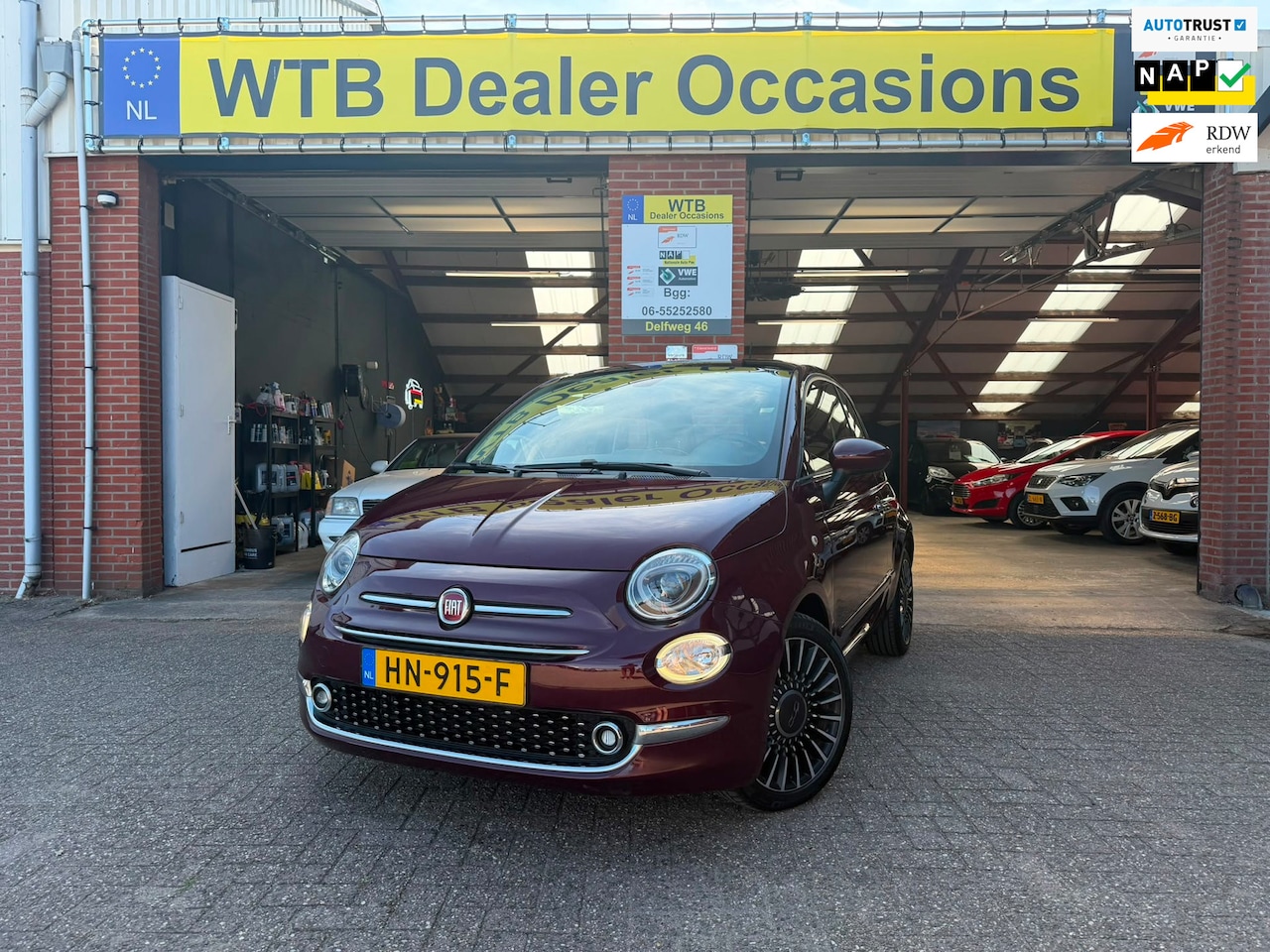 Fiat 500 - 0.9 TwinAir Turbo Lounge 0.9 TwinAir Turbo Lounge, Airco, Navi, Blue-Tooth, 2e Eig. - AutoWereld.nl