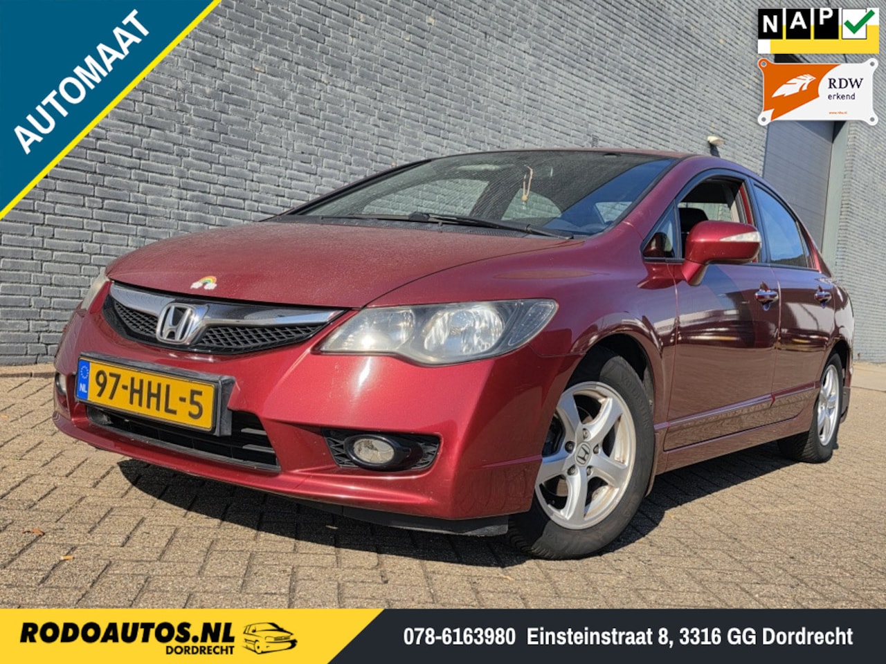 Honda Civic - 1.3 Hybrid Automaat Leer/Airco ✅ - AutoWereld.nl