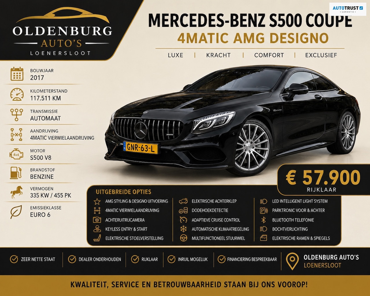 Mercedes-Benz S-klasse Coupé - S 500 4Matic AMG Designo - AutoWereld.nl