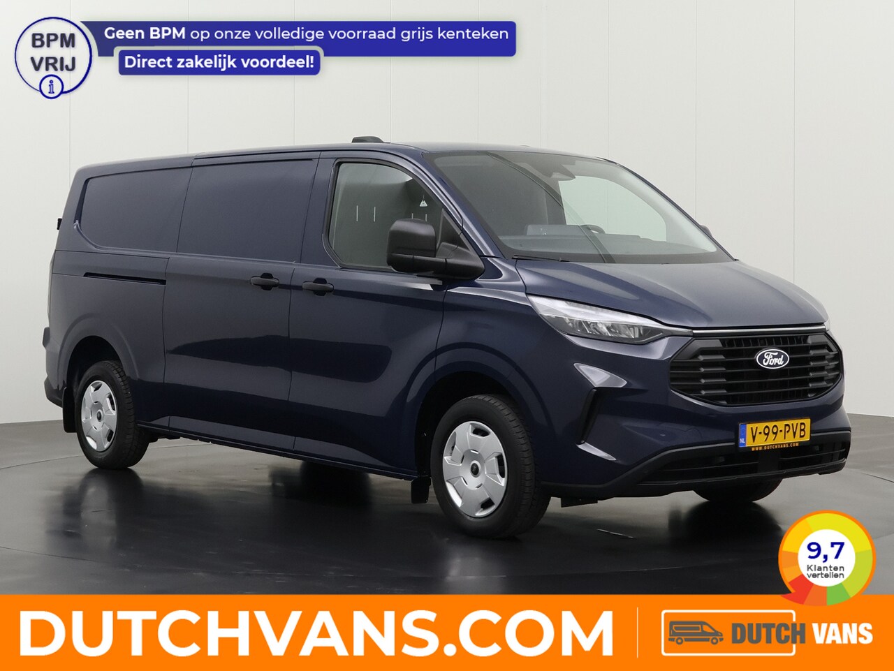 Ford Transit Custom - 2.0TDCi 136PK Business Lang | Achterdeuren | Multimedia | Camera | Airco | Cruise | 3-Zits - AutoWereld.nl