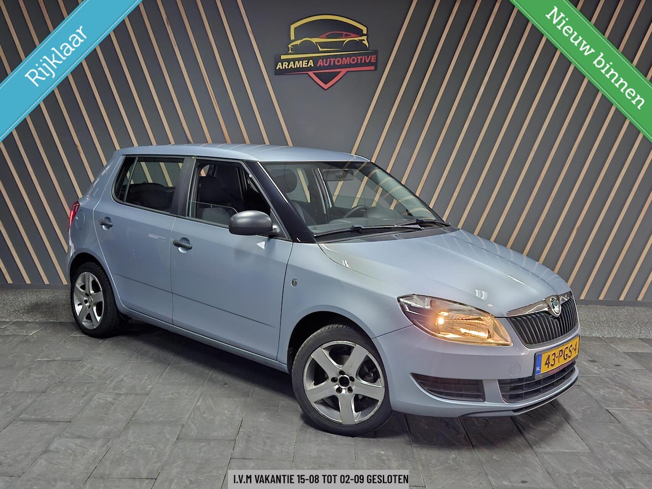 Skoda Fabia - 1.2 Comfort 2011 Licht blauw |Airco|7maanden APK - AutoWereld.nl