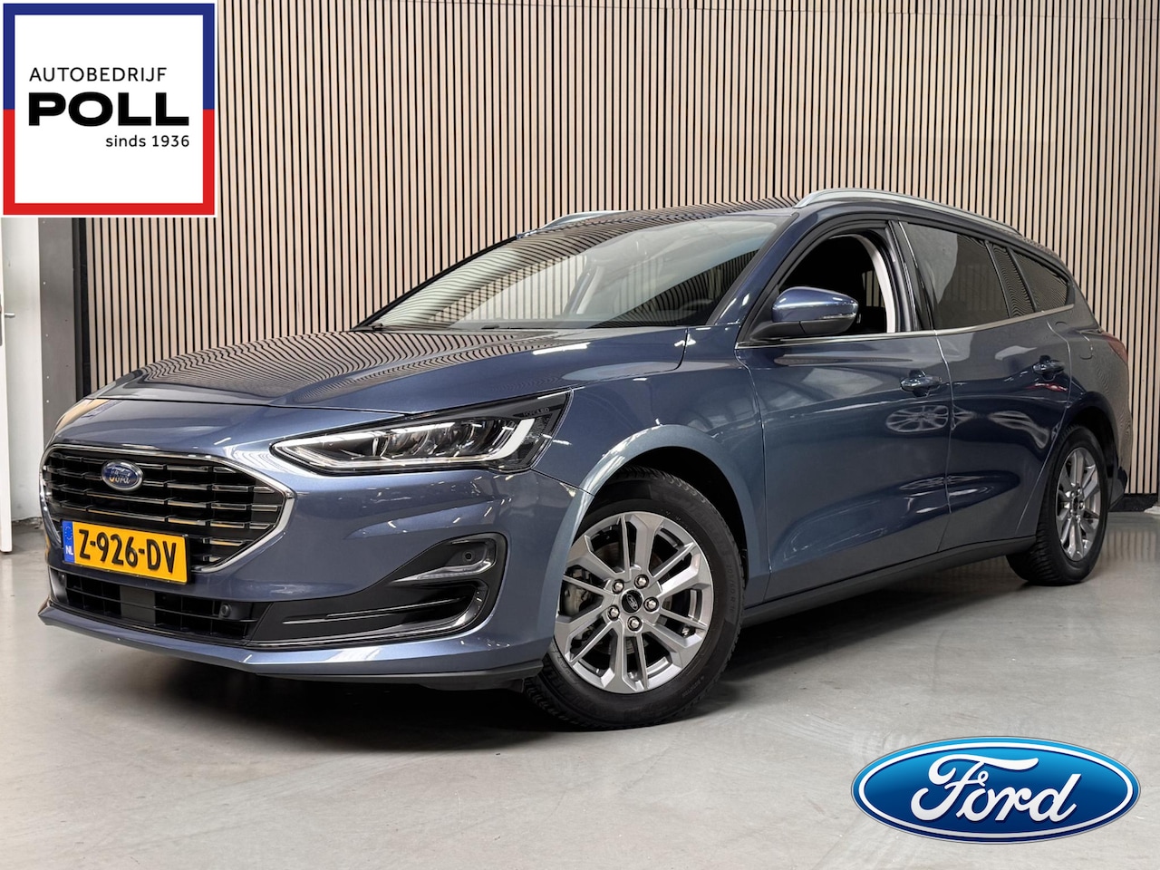 Ford Focus Wagon - 1.0 EcoBoost Hybrid Titanium Sync-4 Groot Navi Full LED Privacy glass 1e Eigenaar NL-Auto - AutoWereld.nl