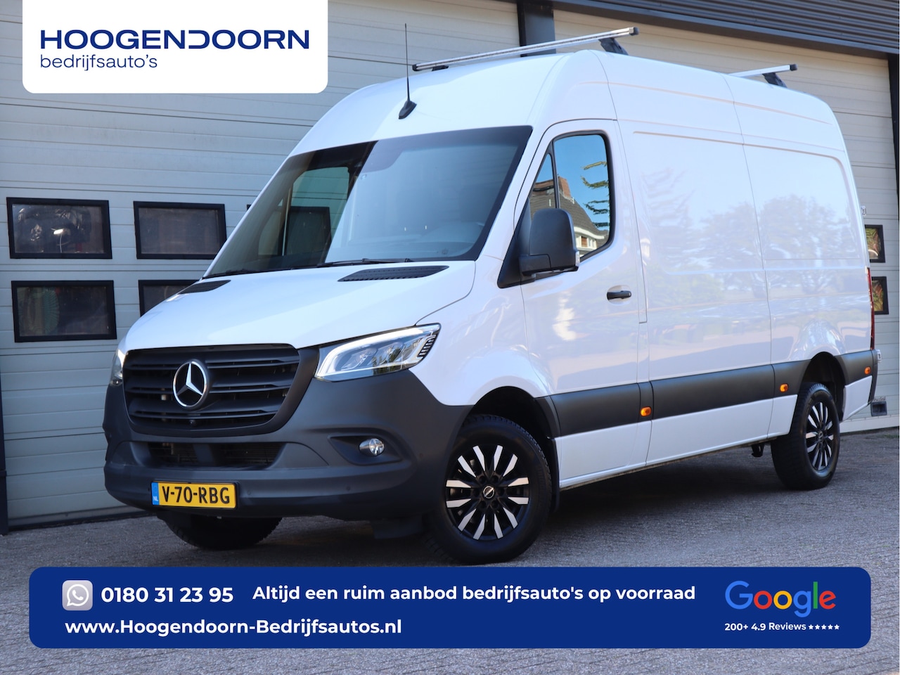 Mercedes-Benz Sprinter - 319 CDI 3.0 V6 Automaat Euro 6 - L2H2 - Volledig Dealer onderhouden - LED - Trekhaak - AutoWereld.nl