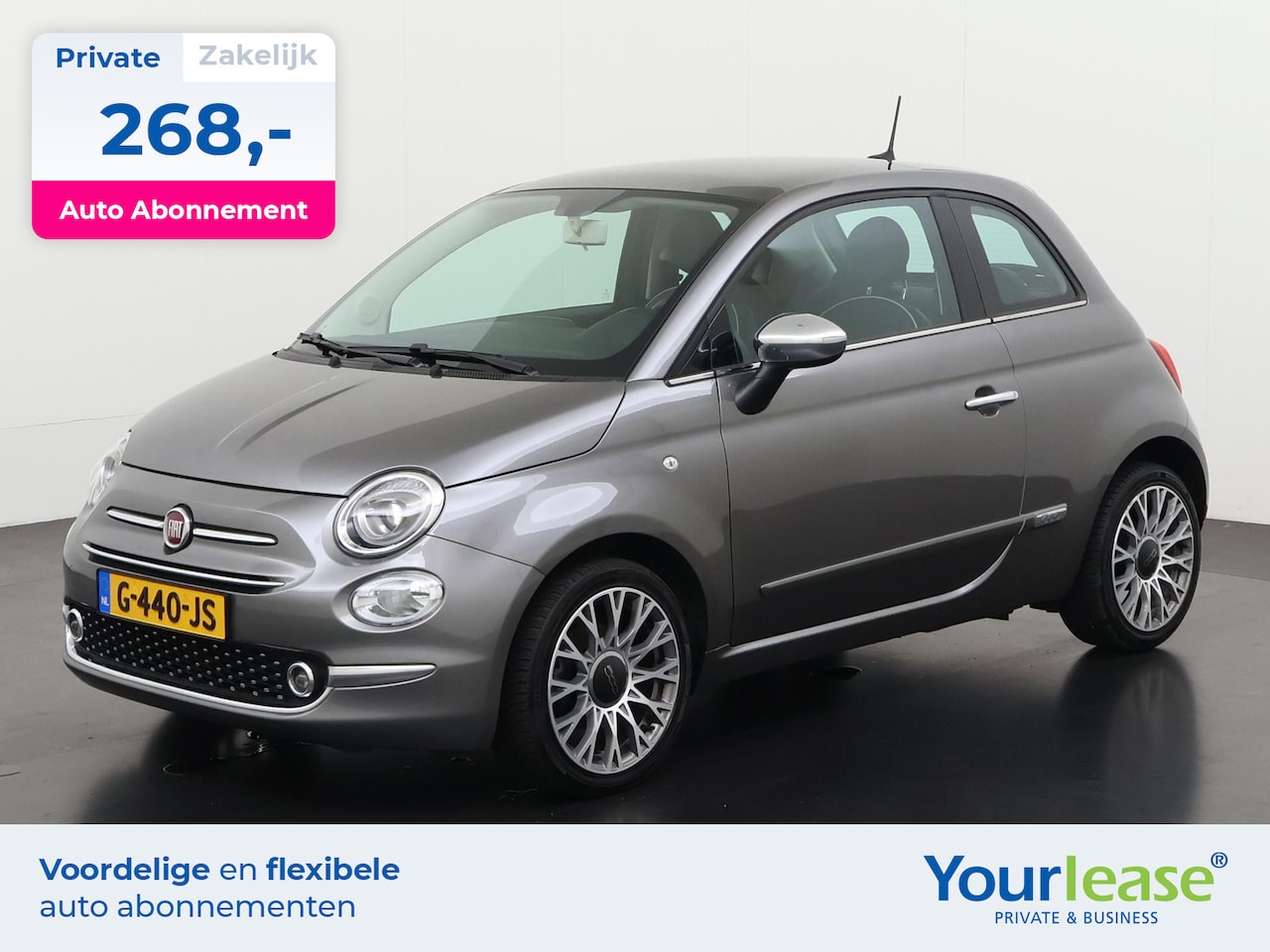 Fiat 500 - 1.2 Lounge | All-in 268,- Private Lease | Direct uit voorraad - AutoWereld.nl
